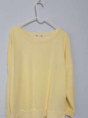 Buffalo David Bitton Pale Yellow Boatneck Sweatshirt